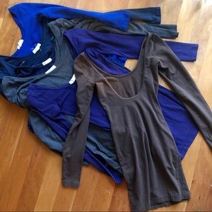 6 Long Sleeve Body Con Dresses Bundle || S